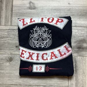 Gildan Mens Blue Short Sleeve ZZ Top “Texicali 13” Tour 2013 T-Shirt Size Large